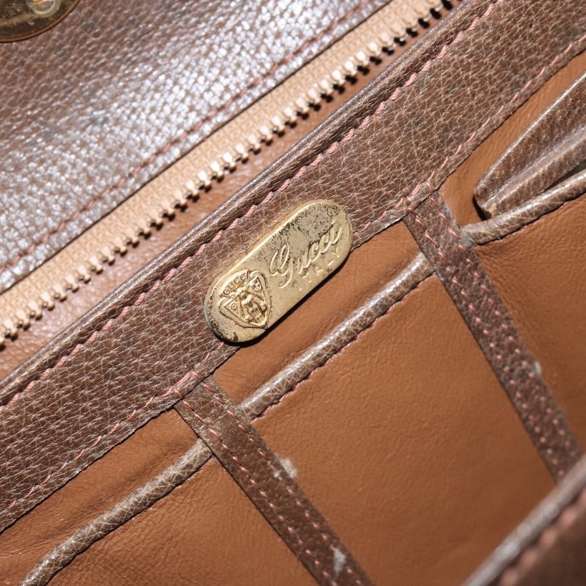 Gucci Vintage Shoulder Bag Leather, BROWN, LEATHER, Shoulder bag