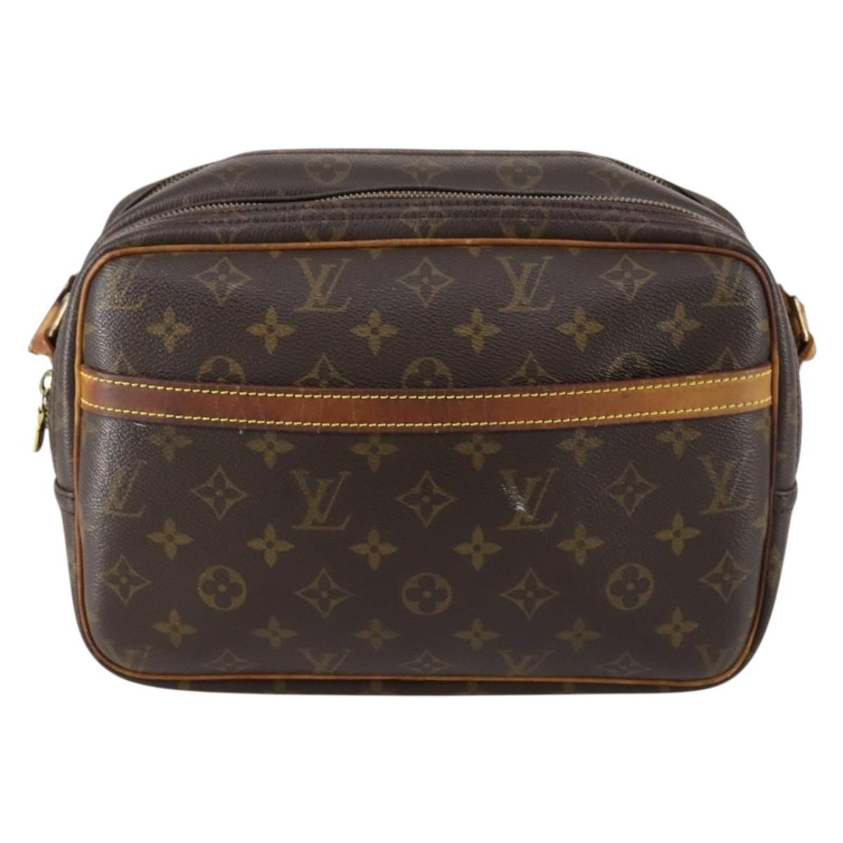 Louis Vuitton Reporter Bag Monogram Canvas, BROWN, CANVAS, Shoulder bag