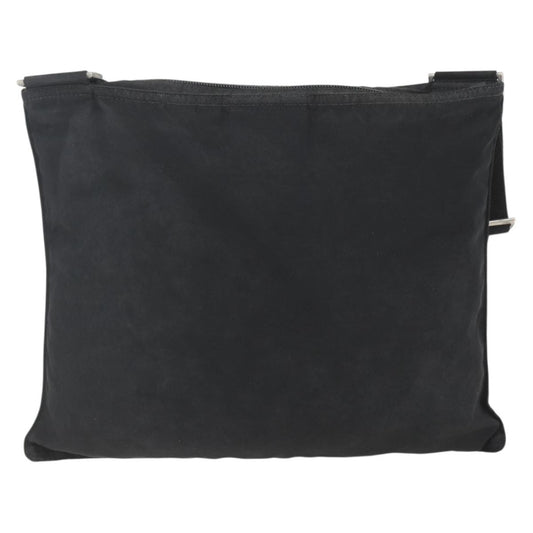 Prada Zip Top Messenger Bag Tessuto, BLACK, NYLON, Shoulder bag