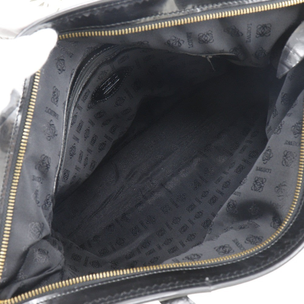 Loewe Anagram Tote Leather, BLACK, SUEDE, Tote bag