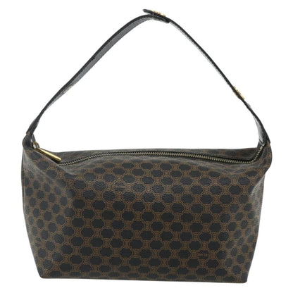 Celine Vintage Macadam Shoulder Bag Macadam Canva  Vinyl, Black, Canvas, Handbag