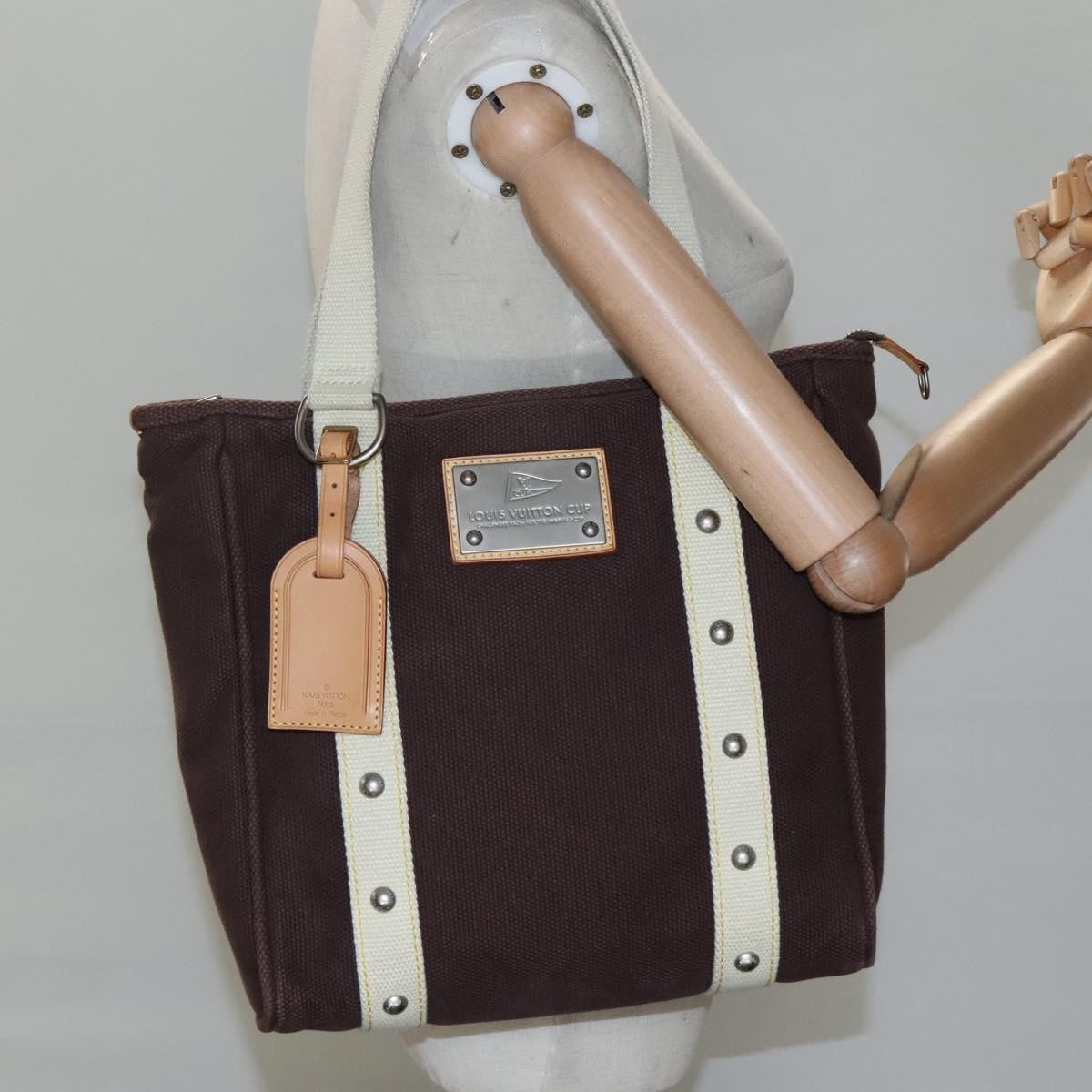 Louis Vuitton Antigua Tote Canvas, BROWN, CANVAS, Tote bag