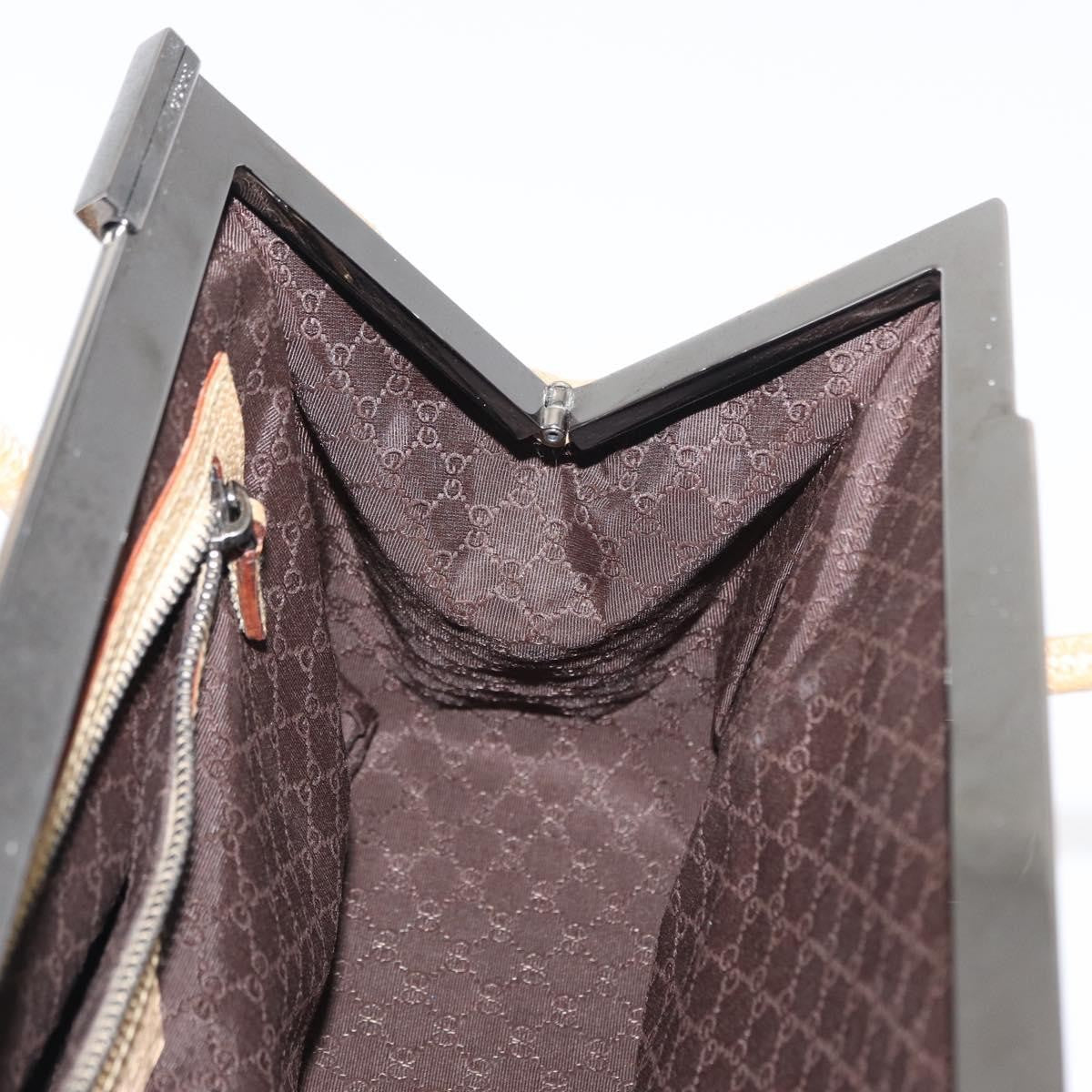 Gucci Vintage Handbag Leather, BEIGE, LEATHER, Handbag