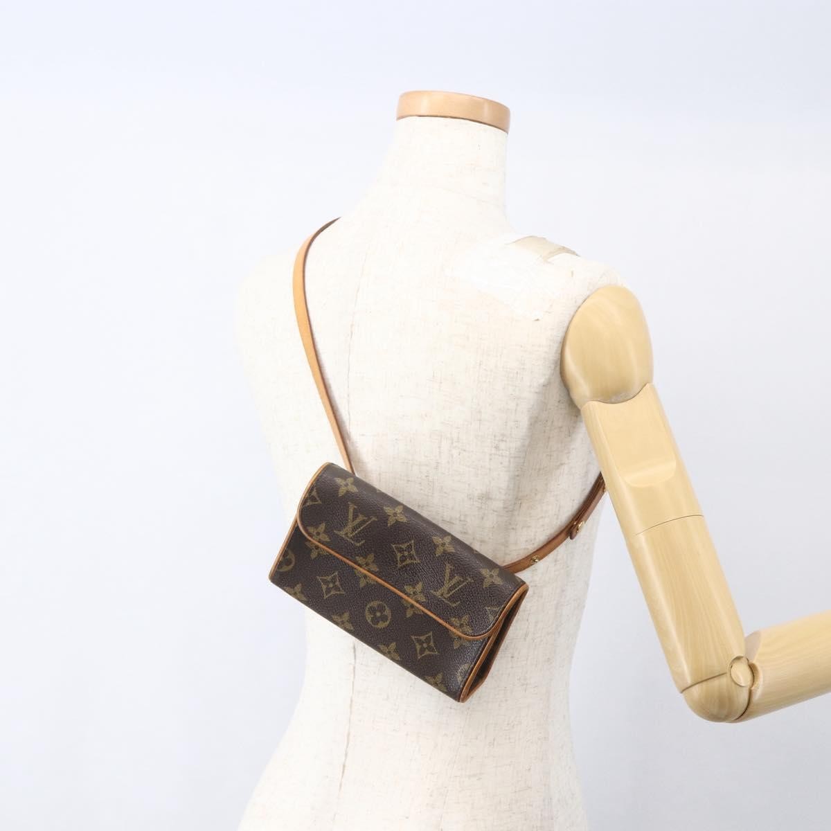 Louis Vuitton Florentine Waist Bag Monogram Canvas, BROWN, CANVAS, Clutche & pouche