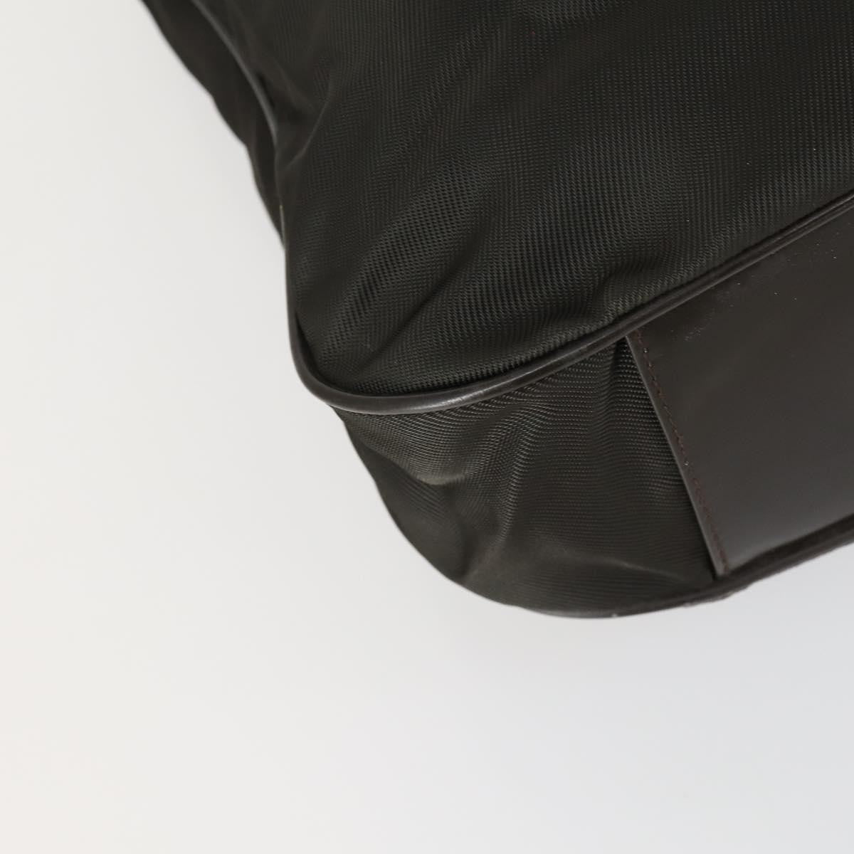 Gucci Vintage Bamboo Handle Bag Nylon, BROWN, NYLON, Handbag