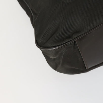 Gucci Vintage Bamboo Handle Bag Nylon, BROWN, NYLON, Handbag