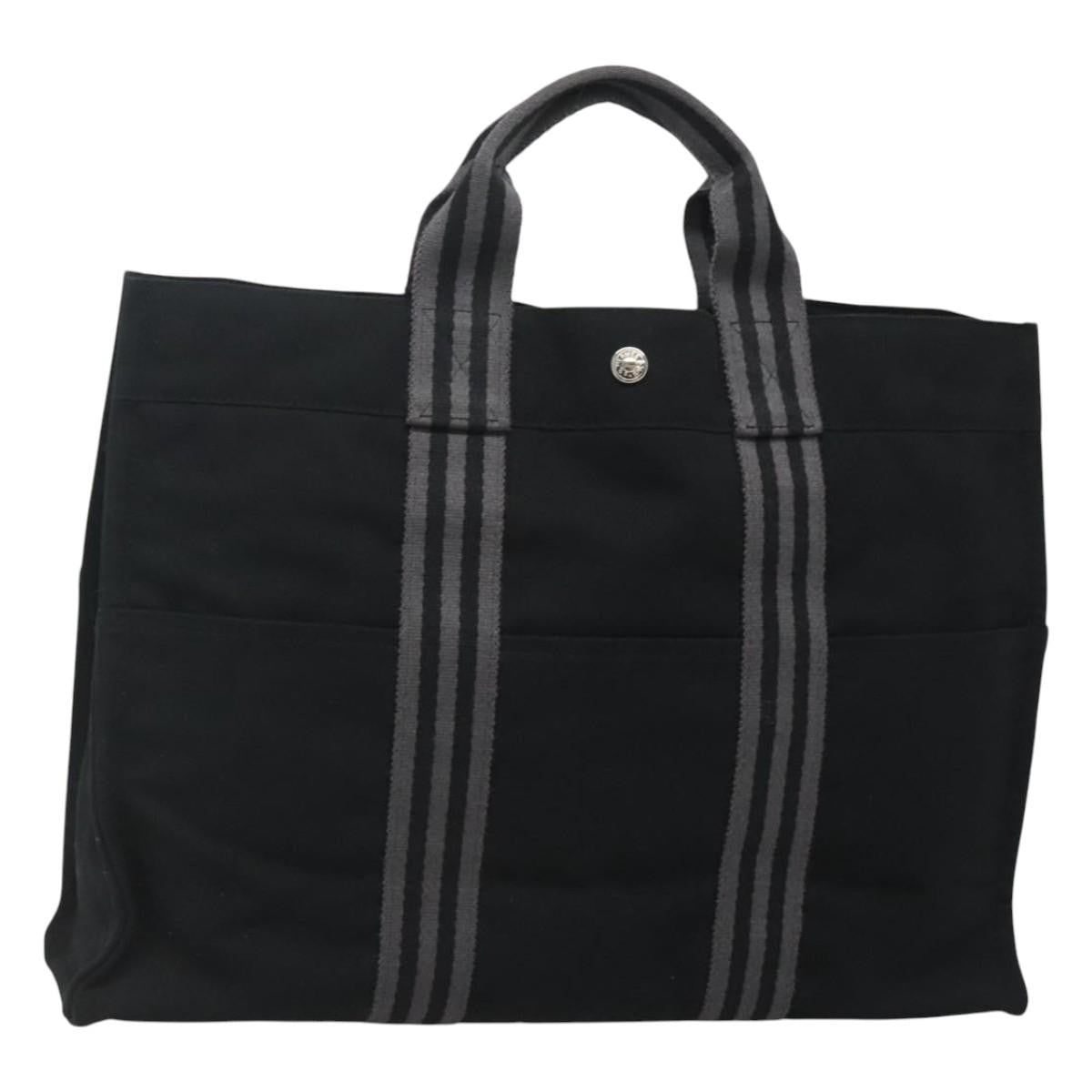 Hermes Fourre-tout Herline Fourre-tout Herline, BLACK, CANVAS, Tote bag