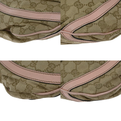 Gucci D-Ring Shoulder Bag (Outlet) GG Canvas, Brown, Canvas, Shoulder Bag