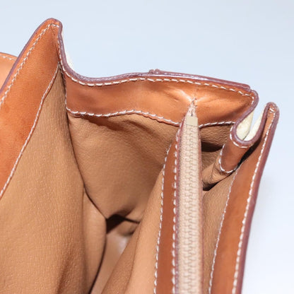 Celine Vintage Convertible Top Handle Bag Macadam Coated Canvas, WHITE, CANVAS, Handbag