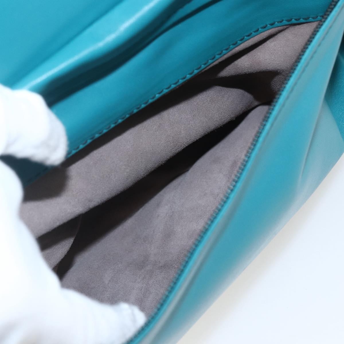 Bottega Veneta Monaco Convertible Satchel Leather with Intrecciato Detail, TURQUOISE, LEATHER, Handbag