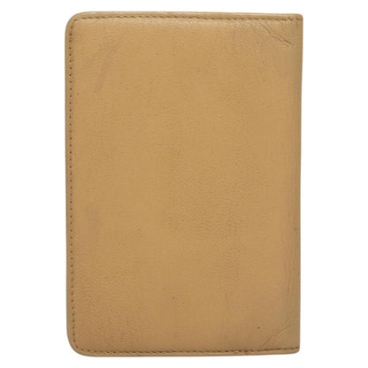 Chanel CC Card Case Leather, BEIGE, LEATHER, Card Holders