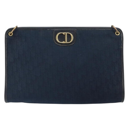 Christian Dior Vintage CD trotter Shoulder bag Canvas, NAVY, CANVAS, Shoulder bag