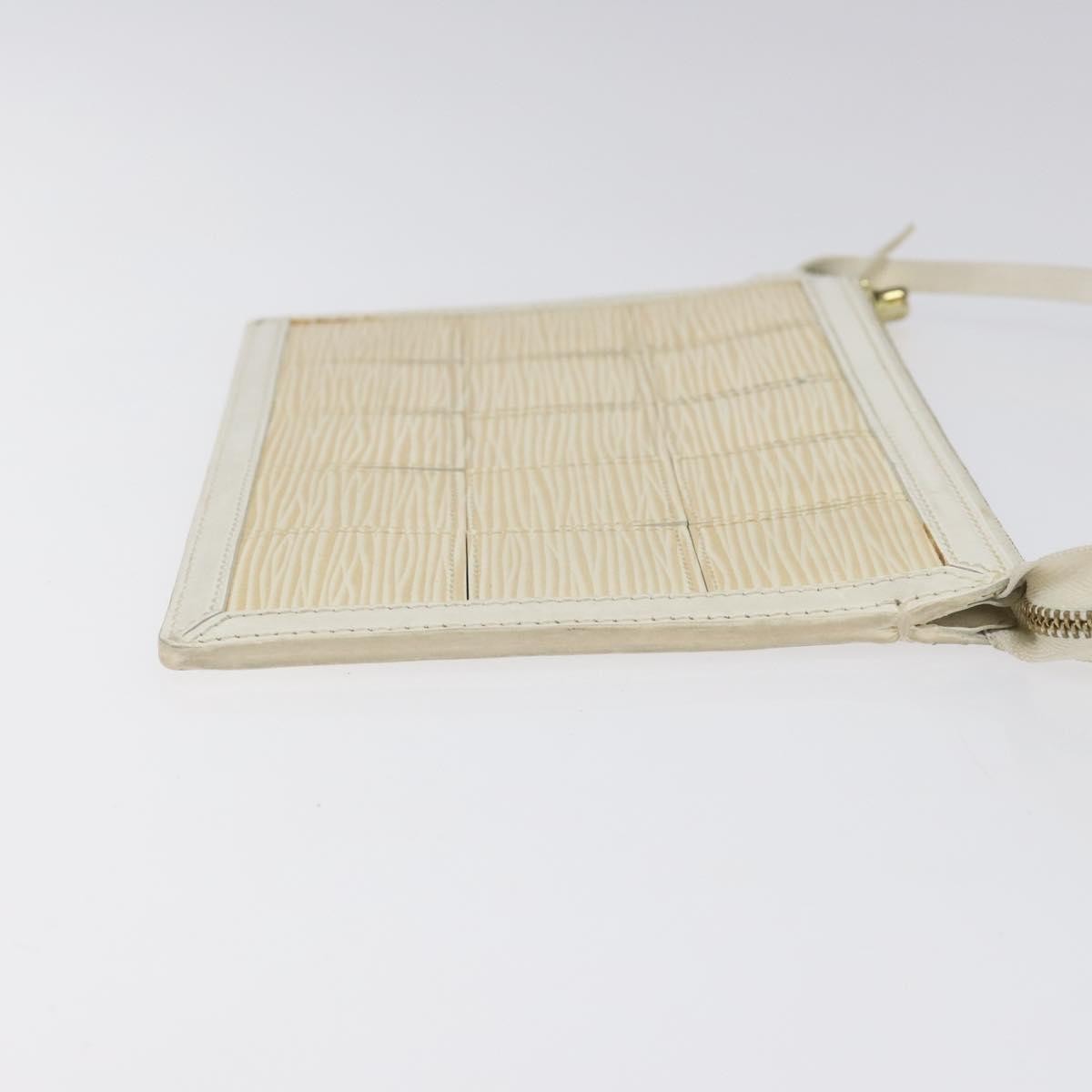 Louis Vuitton Delmonico Pochette Stretch Epi Leather, ECRU, LEATHER, Clutche & pouche