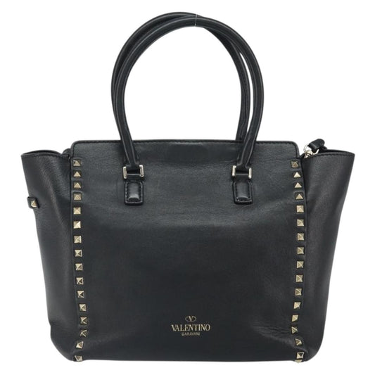 Valentino Garavani Rockstud Tote Soft Leather, BLACK, LEATHER, Tote bag