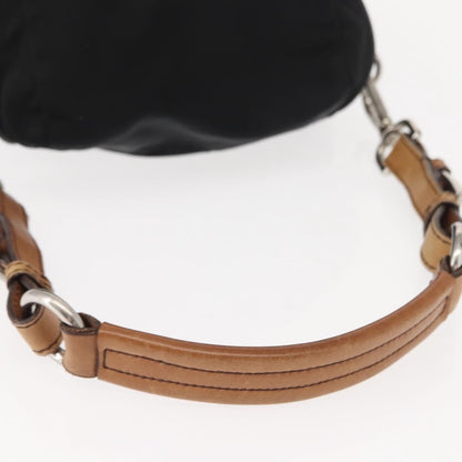 Prada Double Pocket Shoulder Bag Tessuto, BLACK, NYLON, Shoulder bag