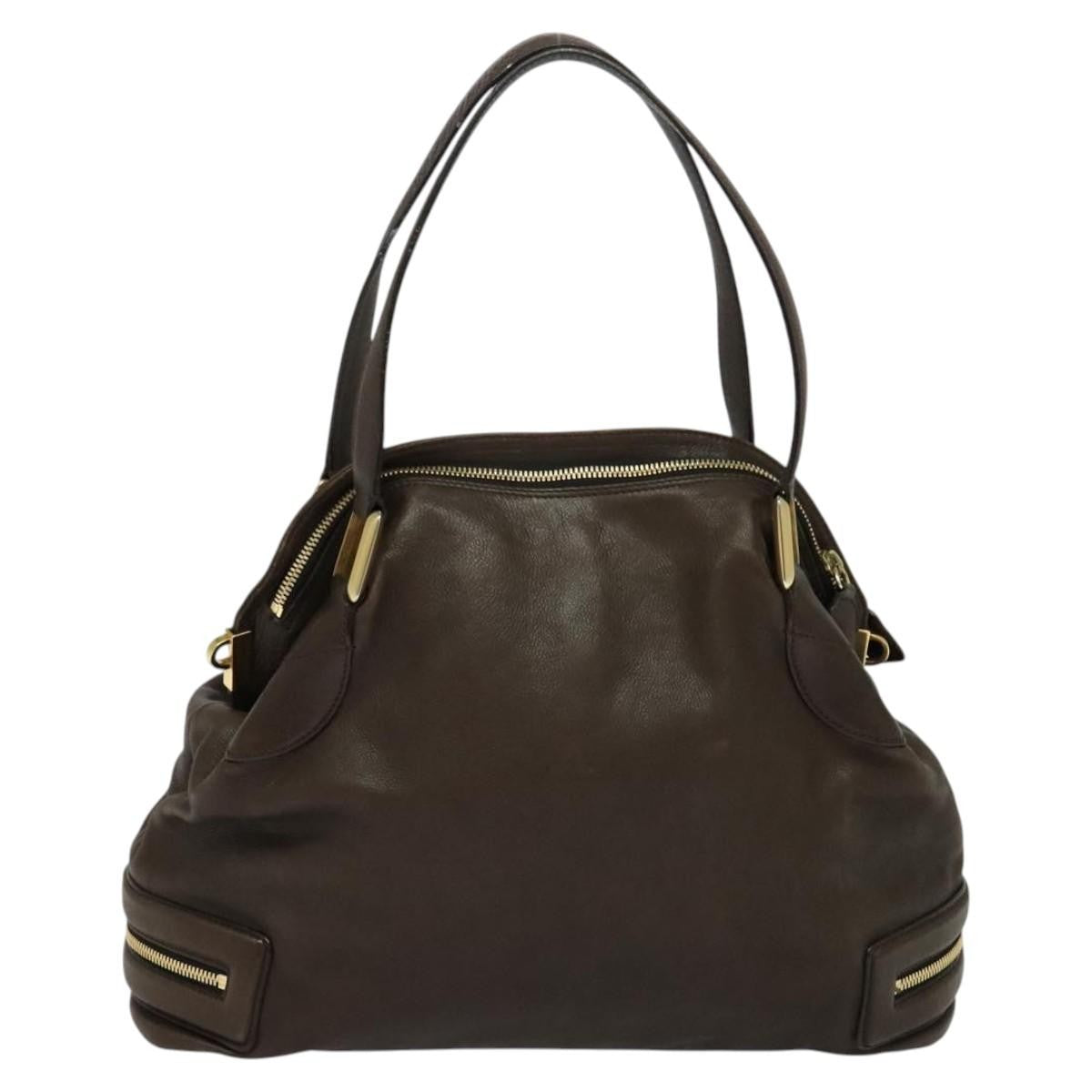 Chloe Vintage Tote bag Leather, BROWN, LEATHER, Tote bag