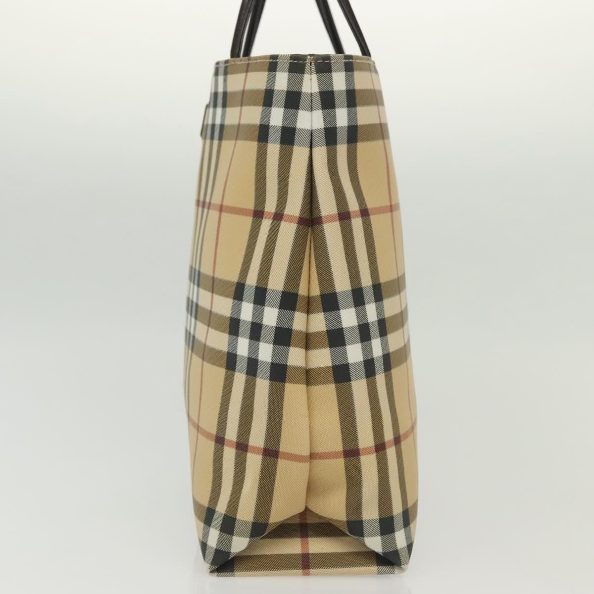 Burberry Nova Check Tote canvas check pattern, BEIGE, PVC, Tote bag