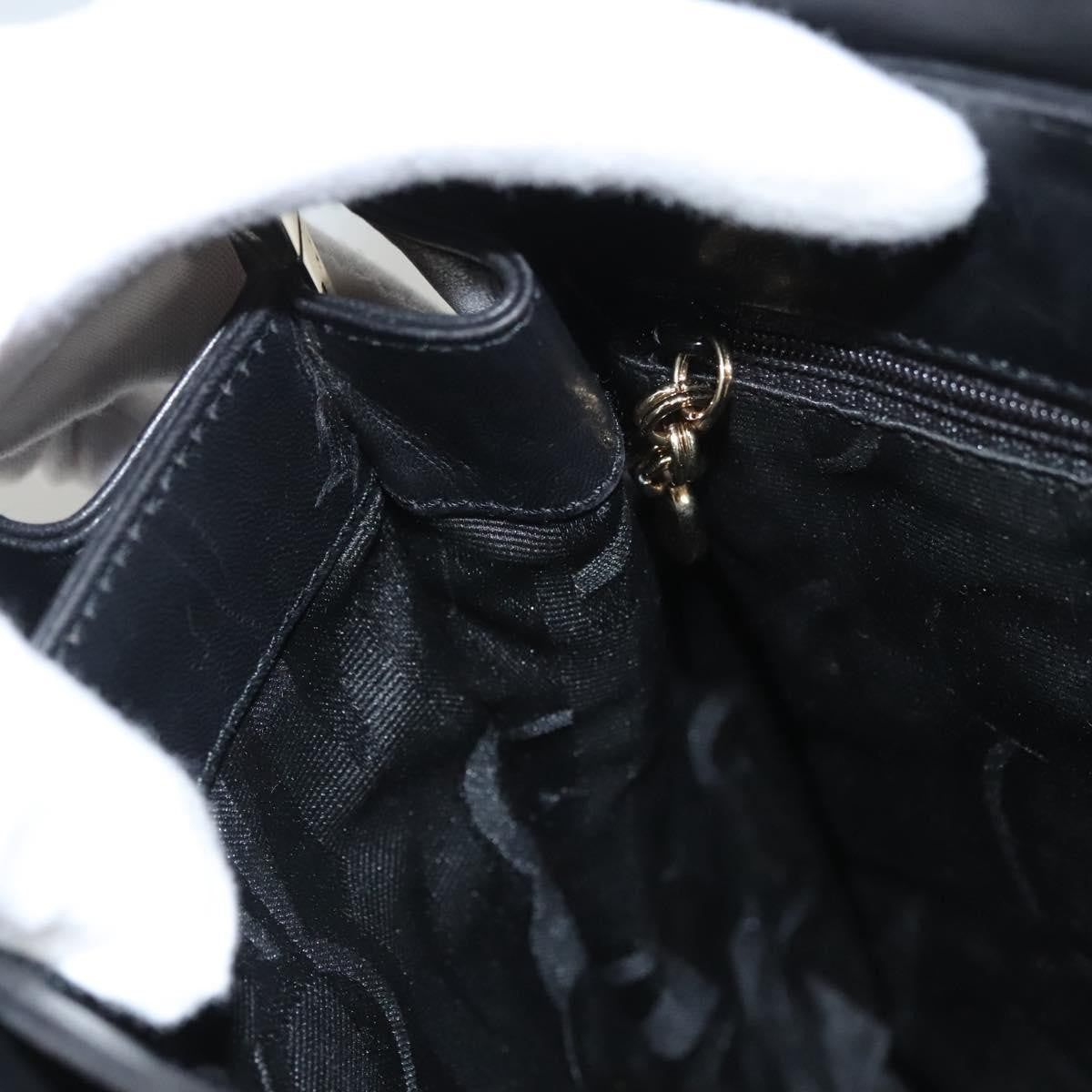 Salvatore Ferragamo Flap Handbag Leather, BLACK, LEATHER, Handbag