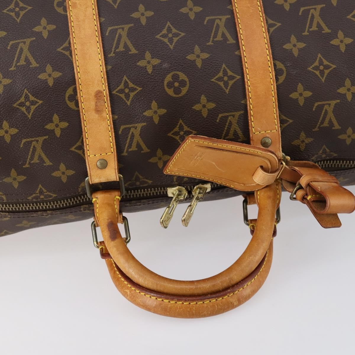 Louis Vuitton Keepall Bag Monogram Canvas, BROWN, CANVAS, Travel bag