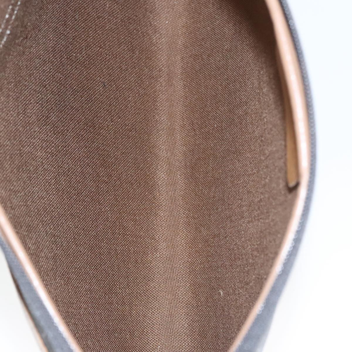 Christian Dior Vintage Honeycomb Zip Pouch Coated Canvas, BLACK, CANVAS, Clutche & pouche