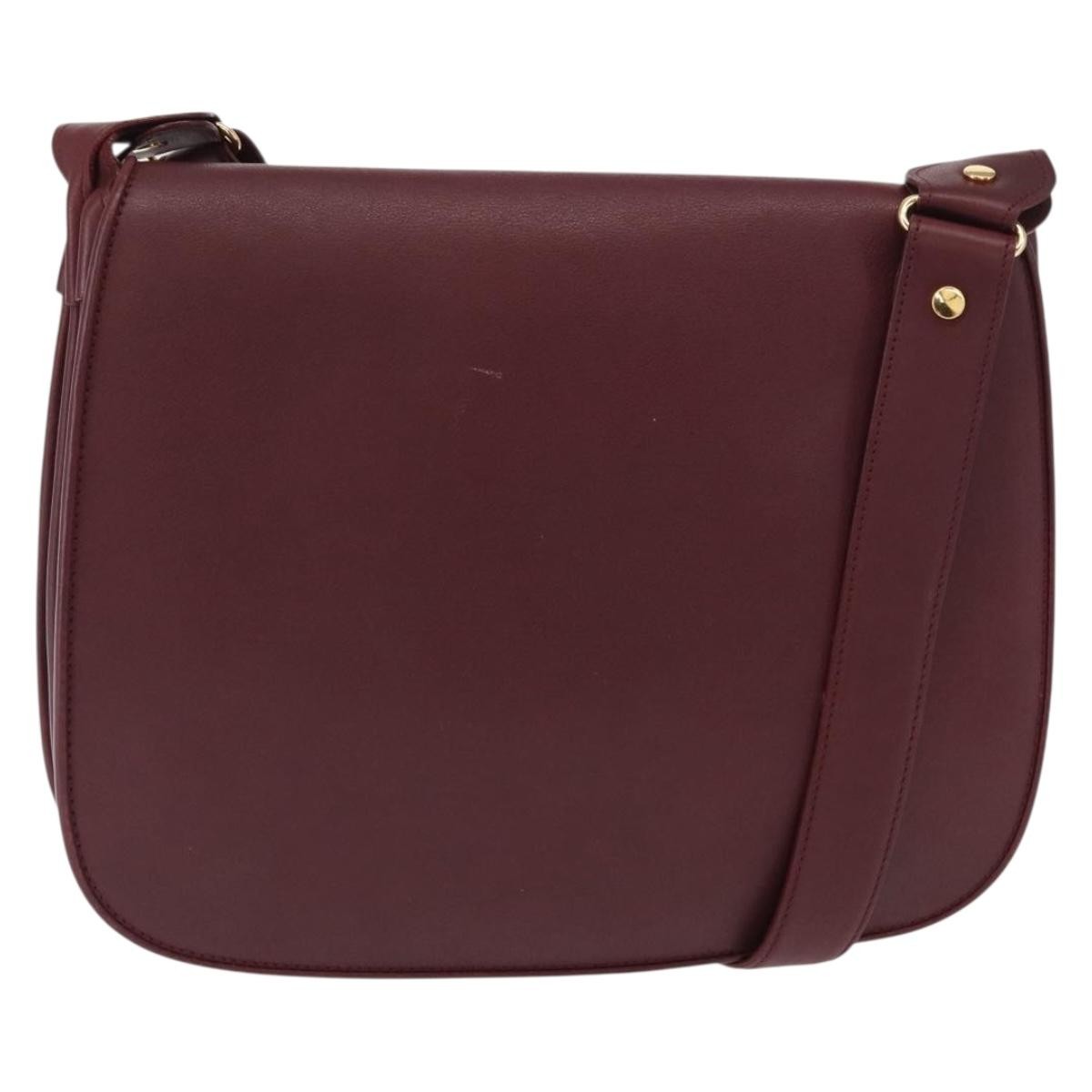 cartier Must de Cartier Shoulder Bag Leather, BURGUNDY, LEATHER, Shoulder bag