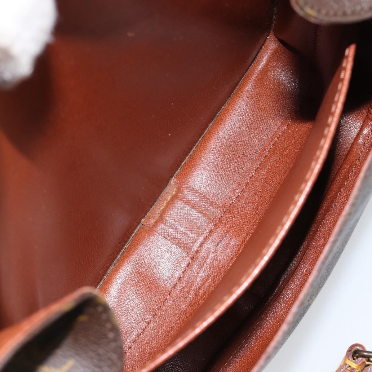 Louis Vuitton Cartouchiere Handbag Monogram Canvas, BROWN, CANVAS, Shoulder bag