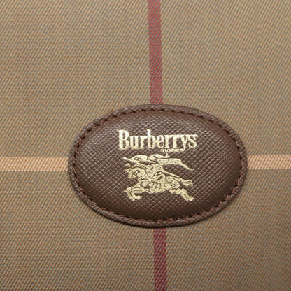 Burberry Nova Check Bowling Bag Canvas, BROWN, CANVAS, Handbag
