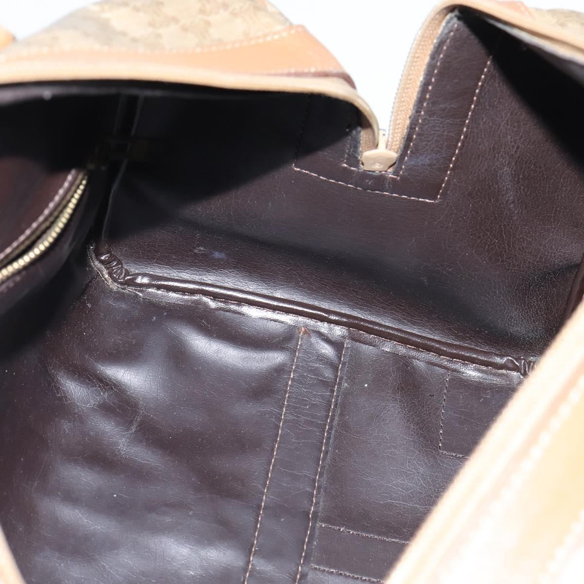 Celine Vintage Macadam Boston bag Canvas, BEIGE, CANVAS, Travel bag