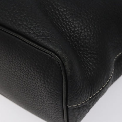 Burberry Handle Tote Leather, BLACK, LEATHER, Tote bag