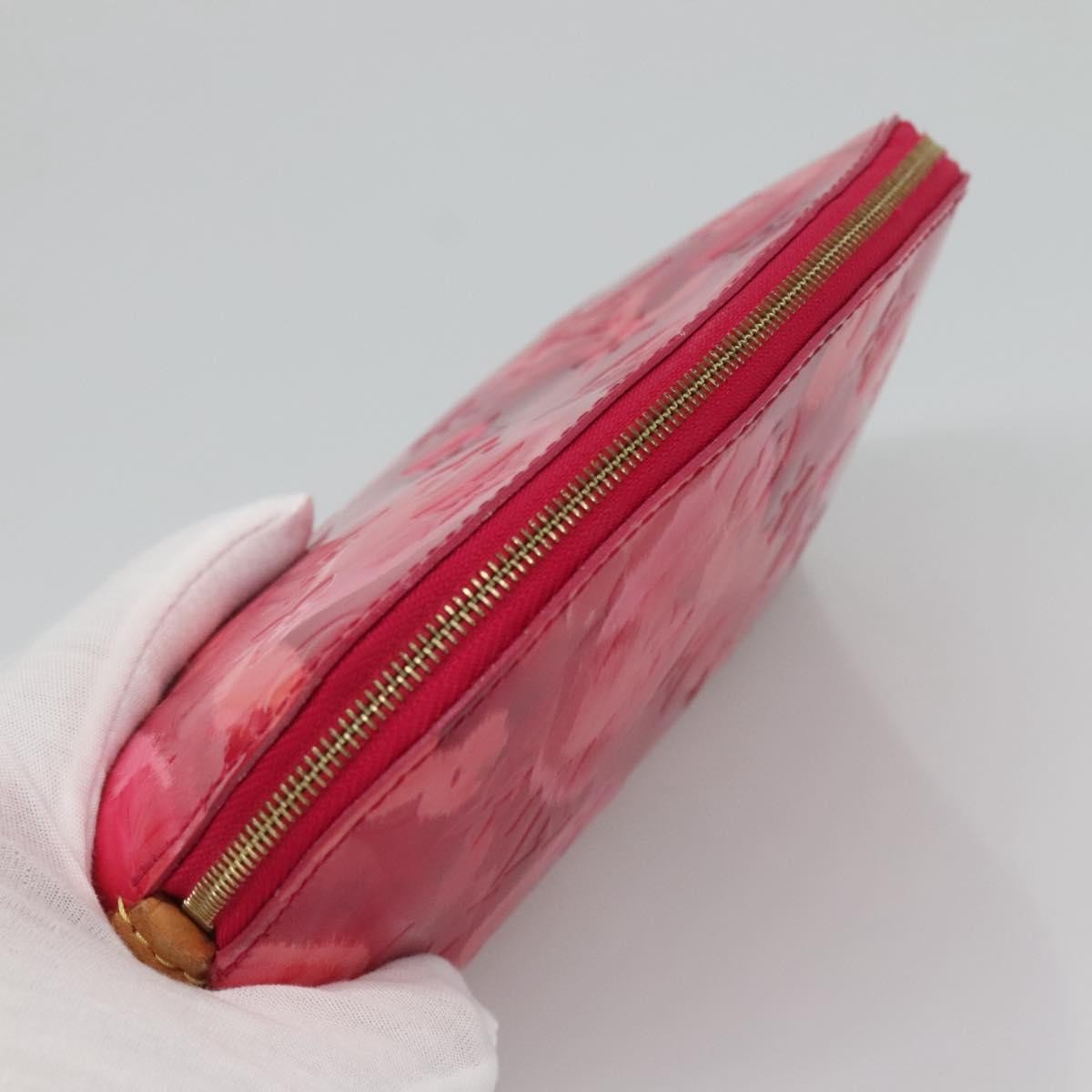 Louis Vuitton Cosmetic Case Limited Edition Monogram Vernis Ikat, PINK, PATENT_LEATHER, Toiletry Case