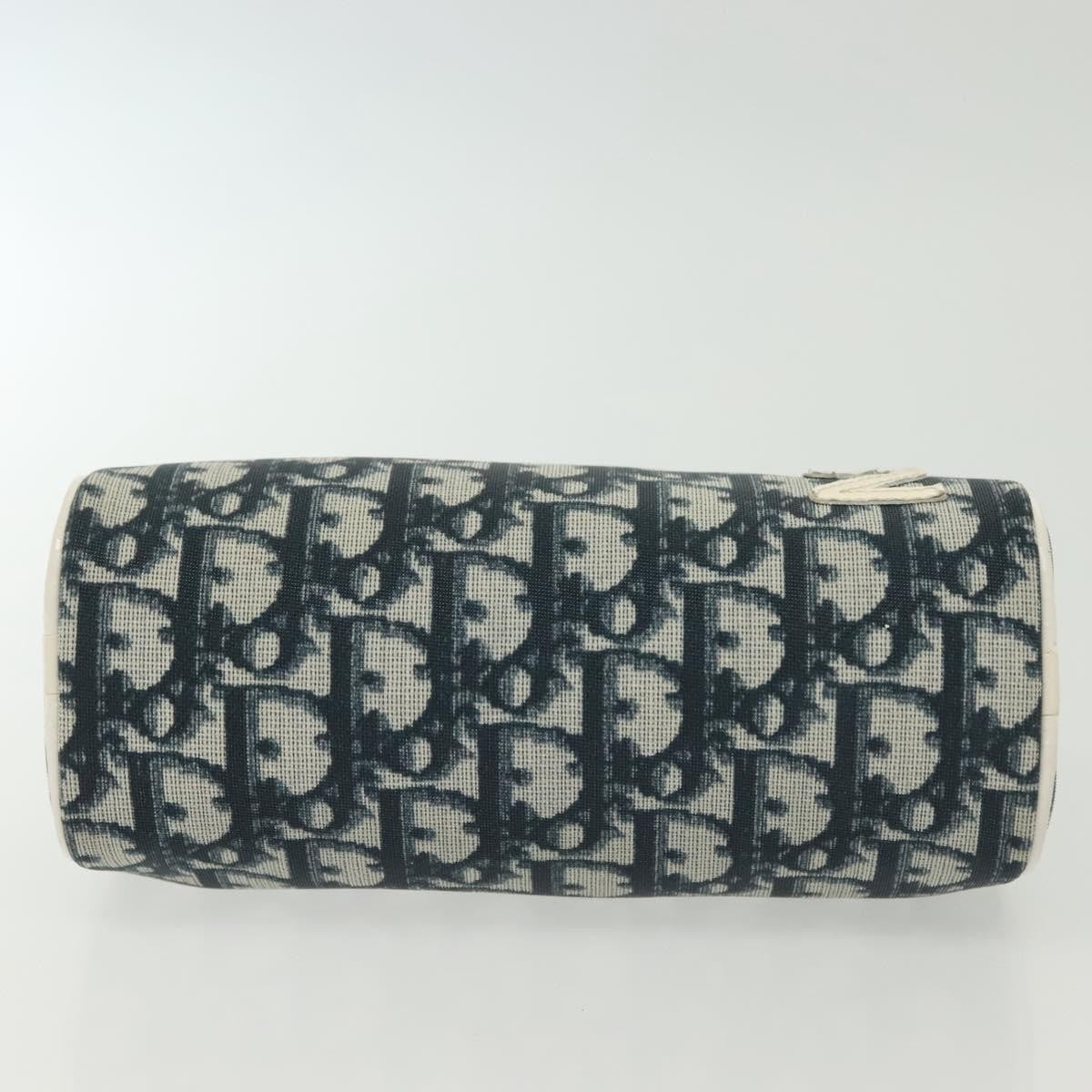 Christian Dior Vintage Trotter Pouch Canvas, NAVY, CANVAS, Clutche & pouche