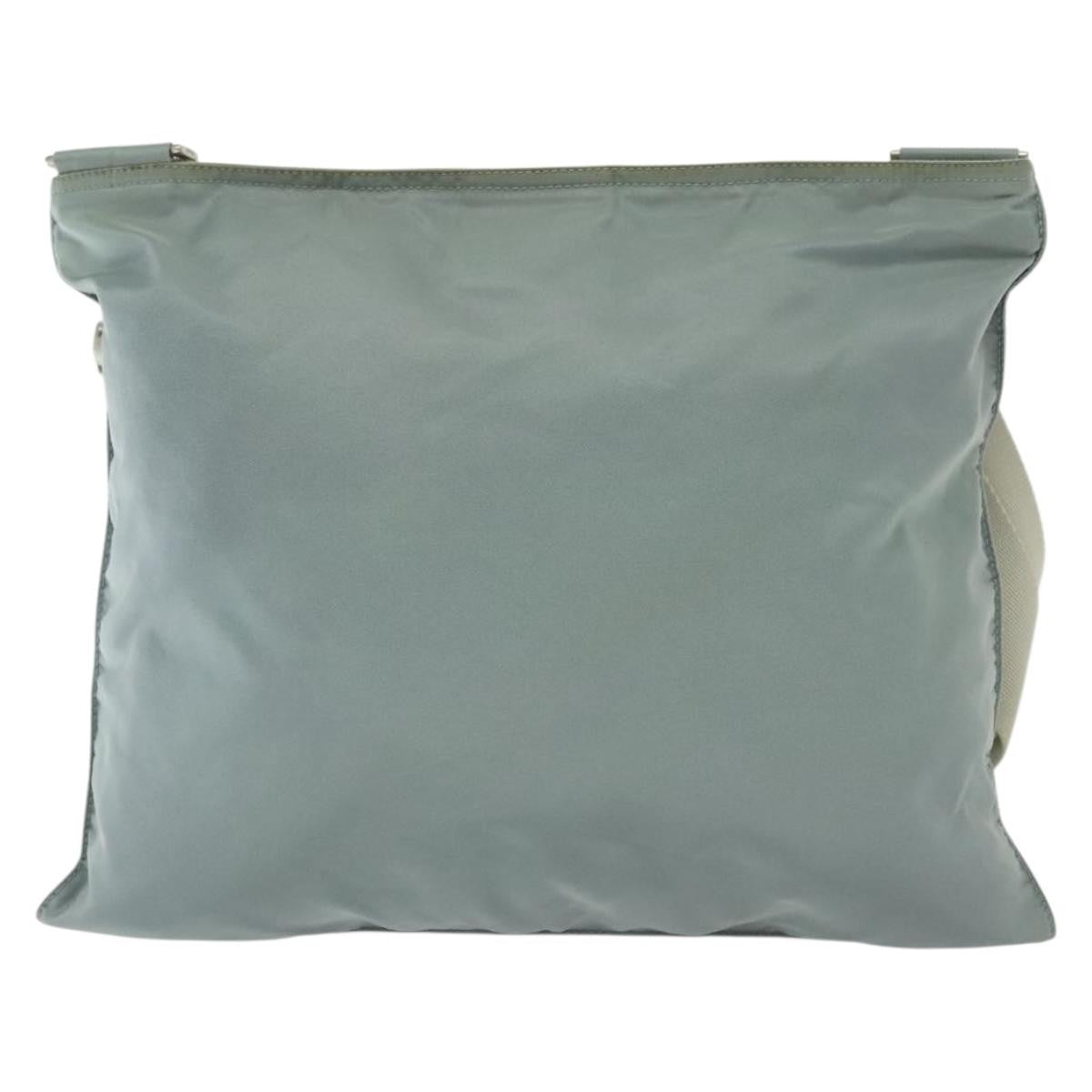 Prada Flat Messenger Bag Tessuto, BLUE, NYLON, Shoulder bag