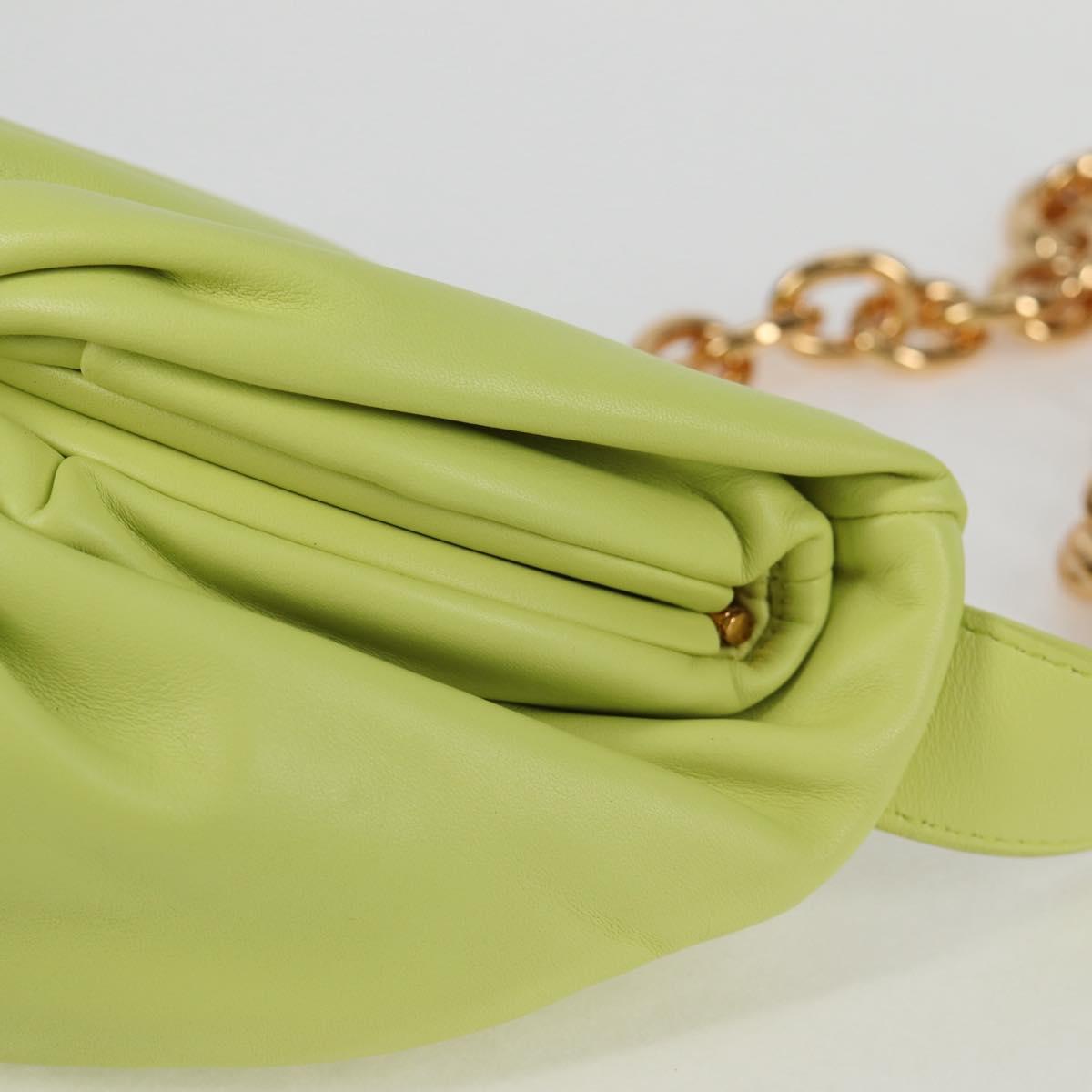 Bottega Veneta The Chain Pouch Leather, YELLOW, LEATHER, Clutche & pouche