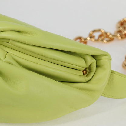 Bottega Veneta The Chain Pouch Leather, YELLOW, LEATHER, Clutche & pouche
