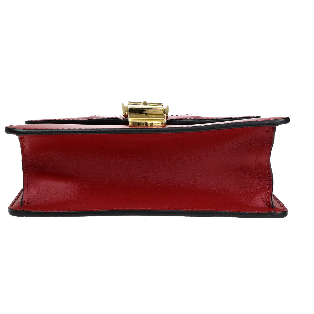 Gucci Sylvie Shoulder Bag Leather, RED, LEATHER, Shoulder bag
