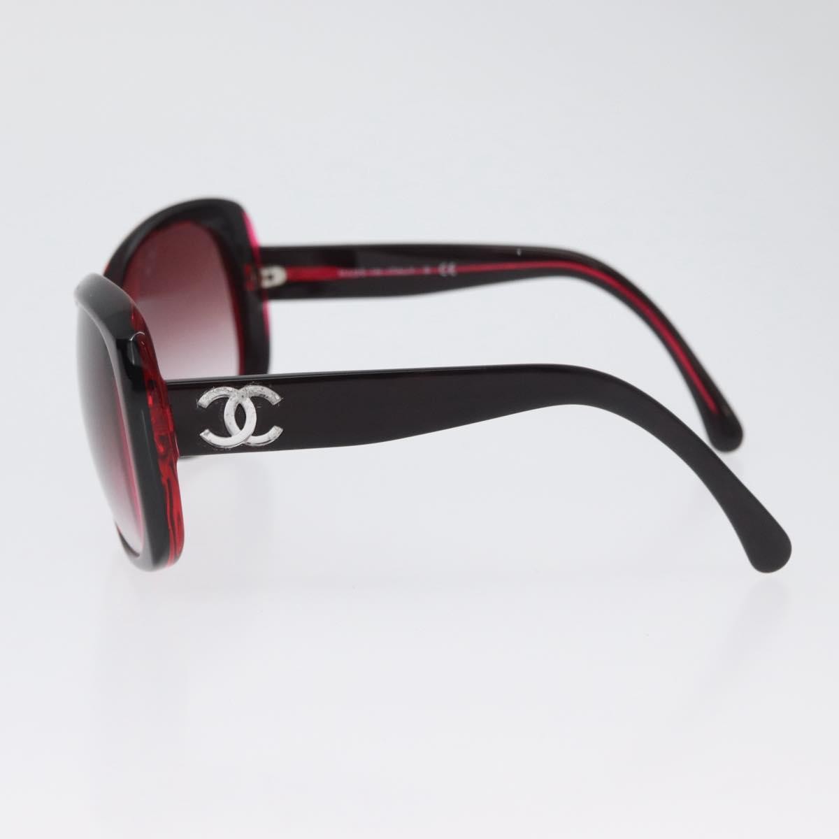 Chanel Logo CC Sunglasses Plastic, Red, Plastic, Sunglasses