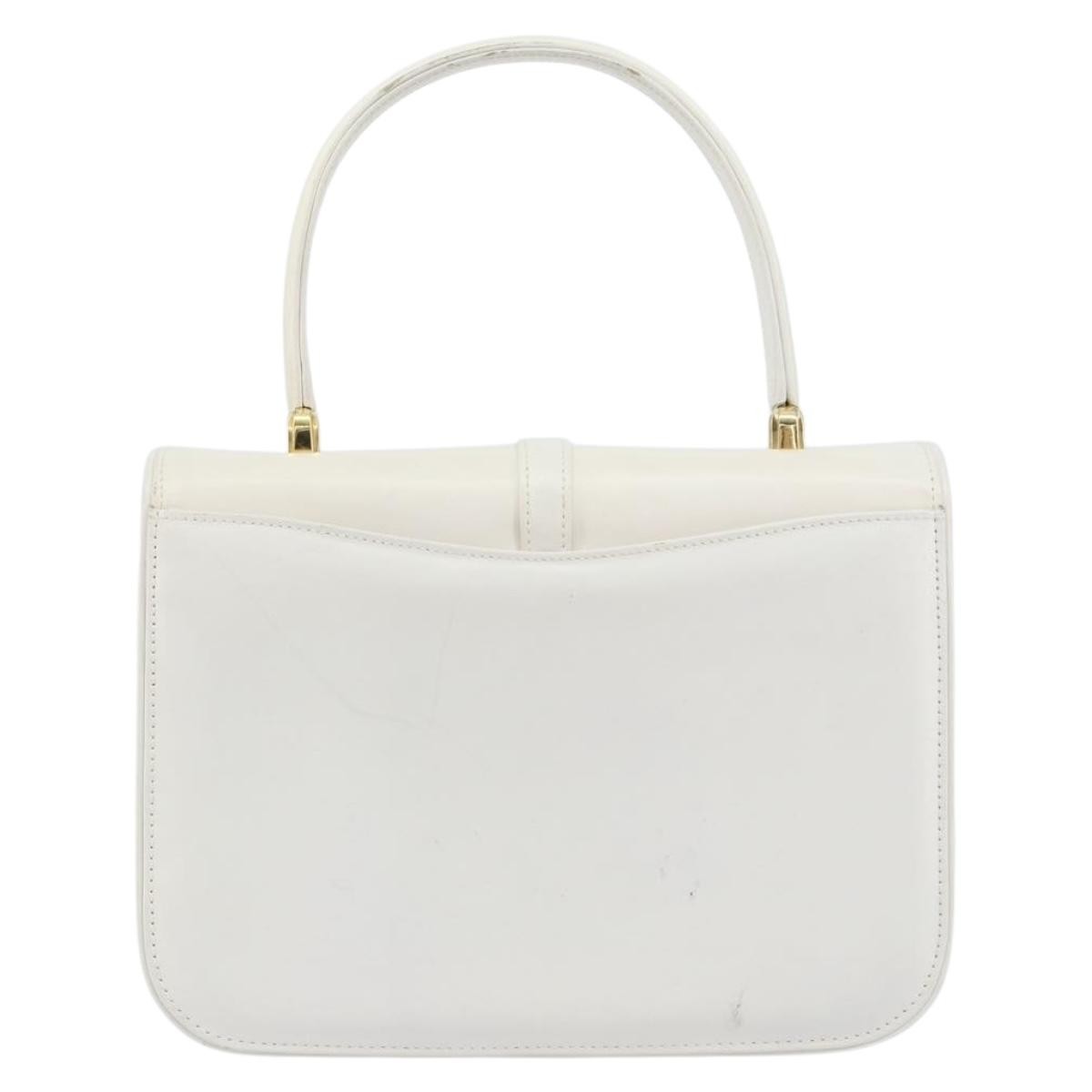 Gucci Vintage Handbag Leather, WHITE, LEATHER, Handbag