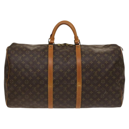Louis Vuitton Keepall Bag Monogram Canvas, BROWN, CANVAS, Travel bag