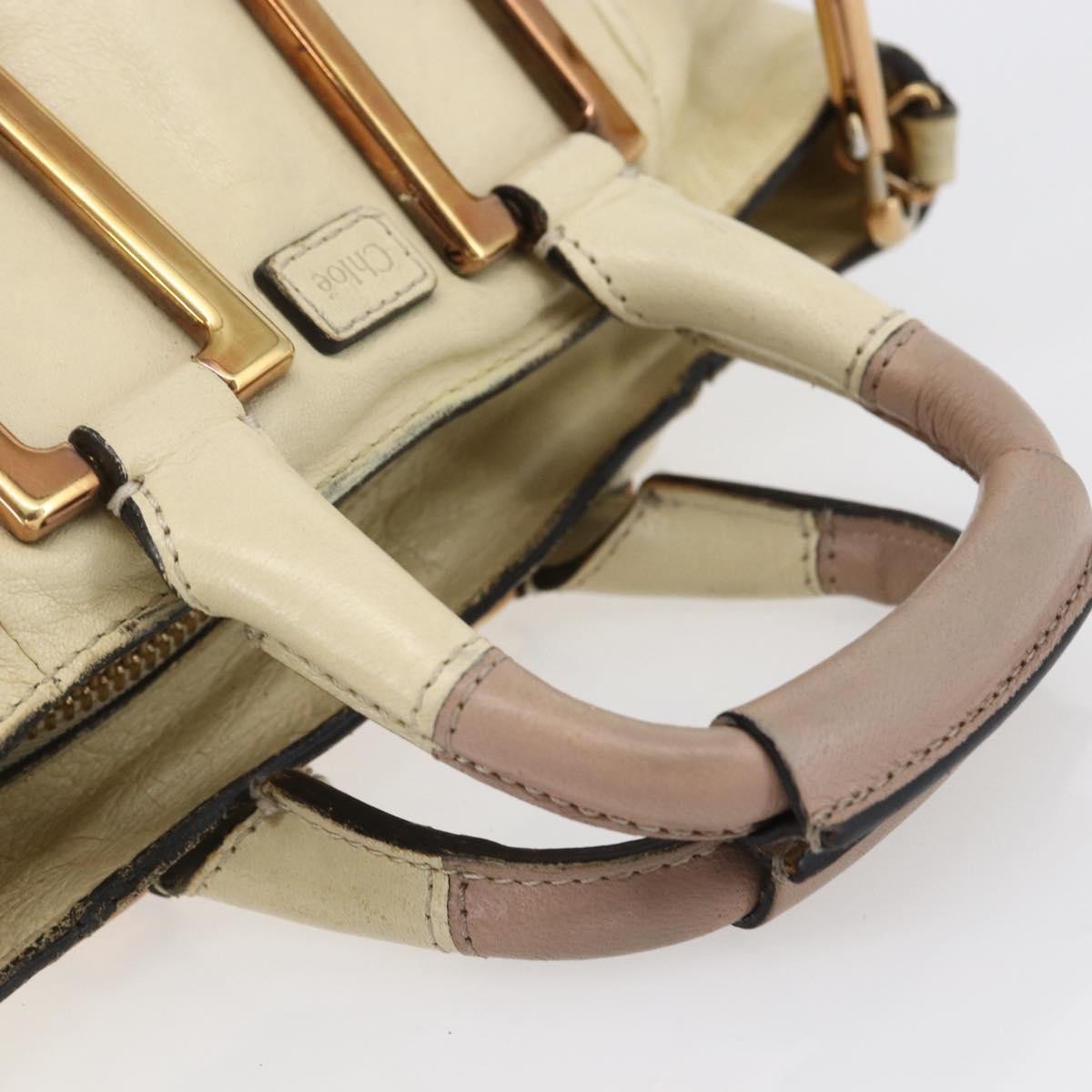 Chloe Ethel Handbag Leather, WHITE, LEATHER, Handbag