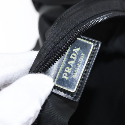 Prada Zip Top Messenger Bag Tessuto, BLACK, NYLON, Shoulder bag