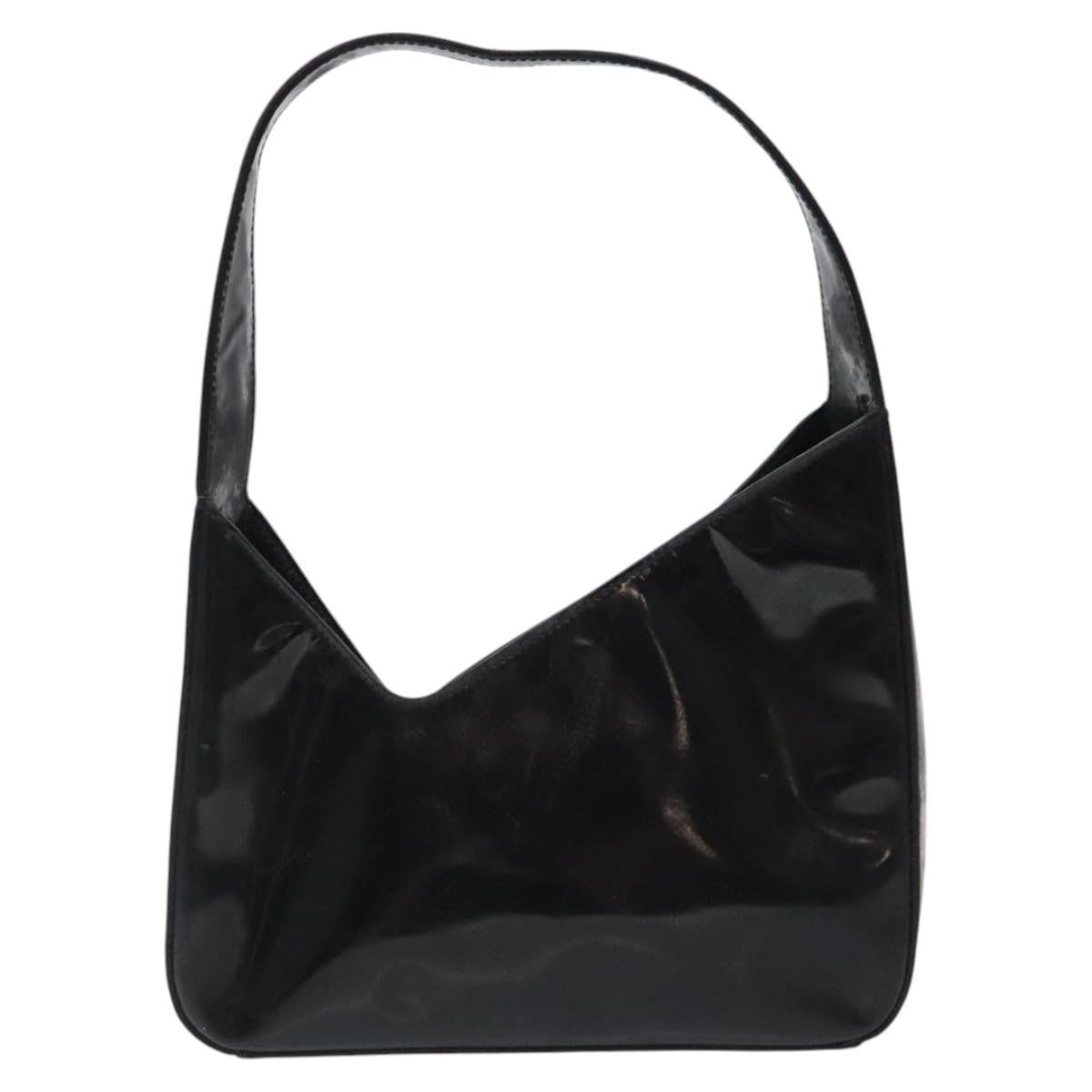 Prada Vintage Shoulder Bag Leather, BLACK, PATENT_LEATHER, Shoulder bag