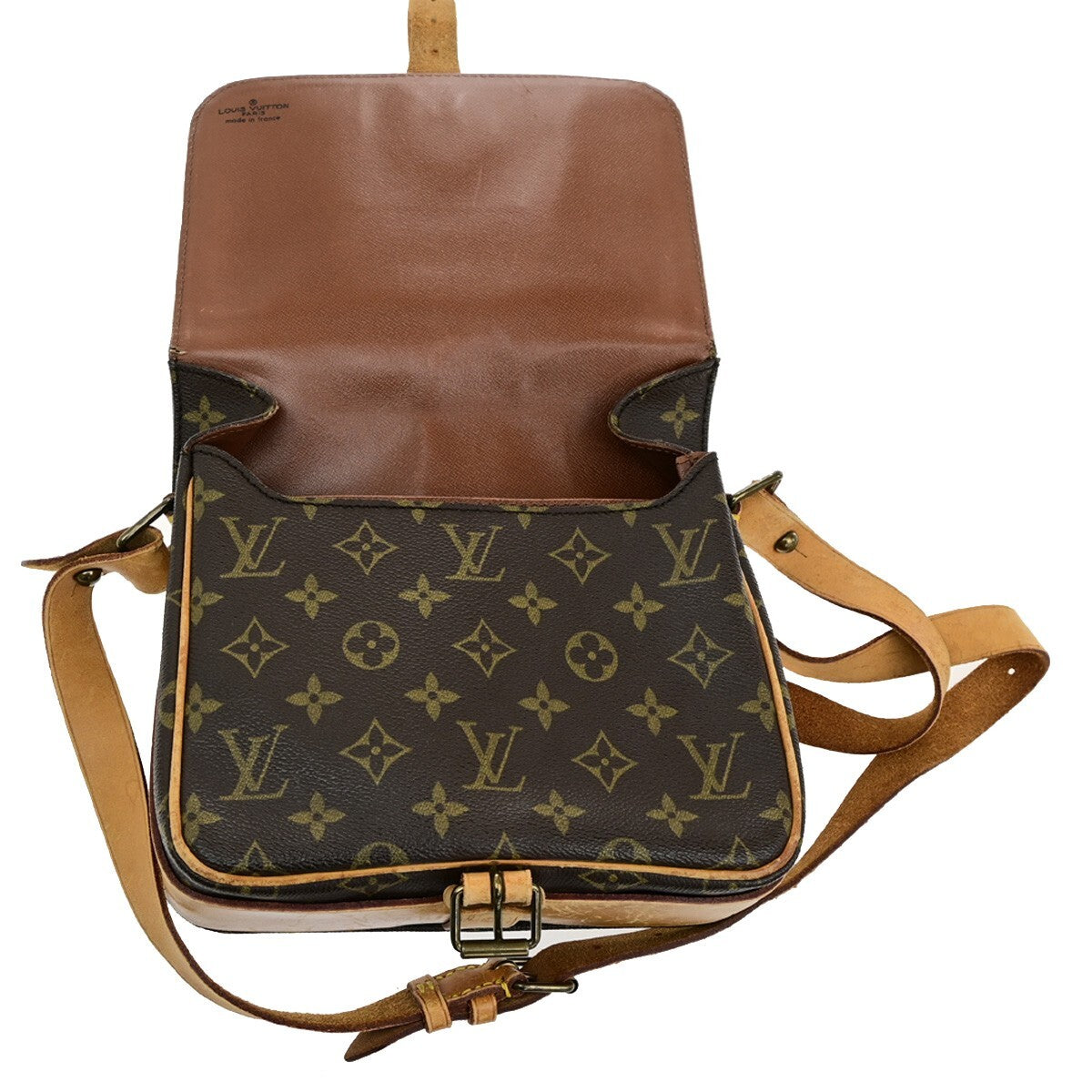 Louis Vuitton Cartouchiere Handbag Monogram Canvas, BROWN, CANVAS, Shoulder bag