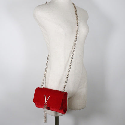 Valentino Garavani Divina Velvet, RED, VELVET, Shoulder bag