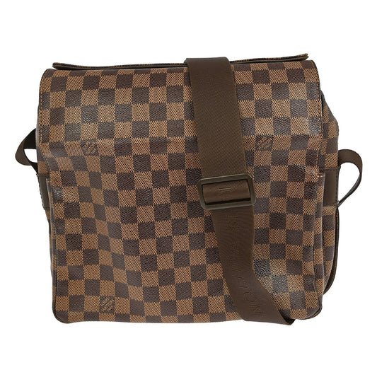Louis Vuitton Naviglio Handbag Damier, BROWN, CANVAS, Shoulder bag