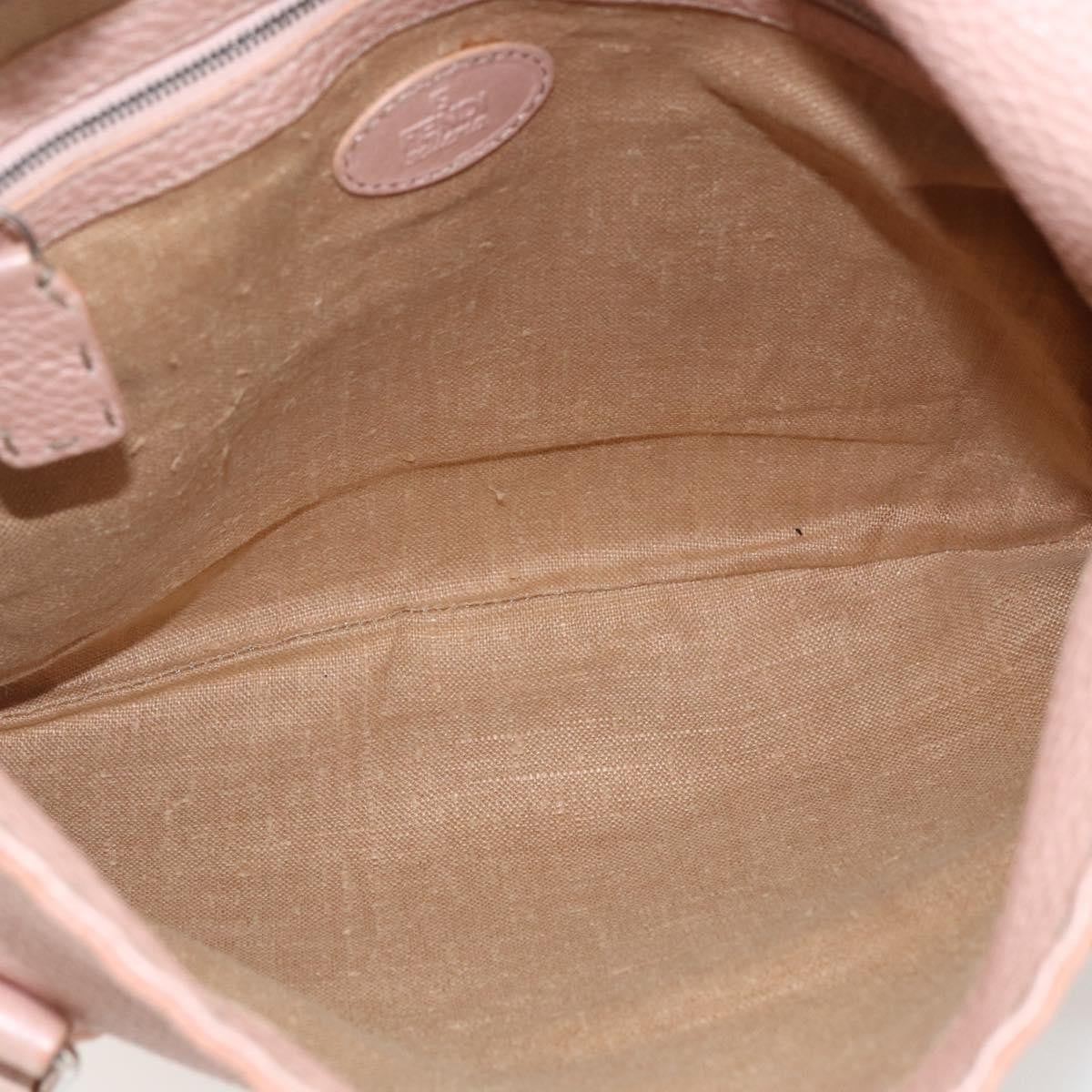 Fendi Selleria Tote Leather, PINK, LEATHER, Tote bag