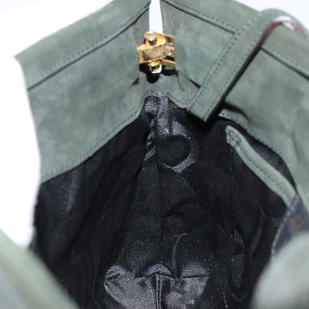 Salvatore Ferragamo Vala Shoulder Bag Suede, KHAKI, SUEDE, Shoulder bag