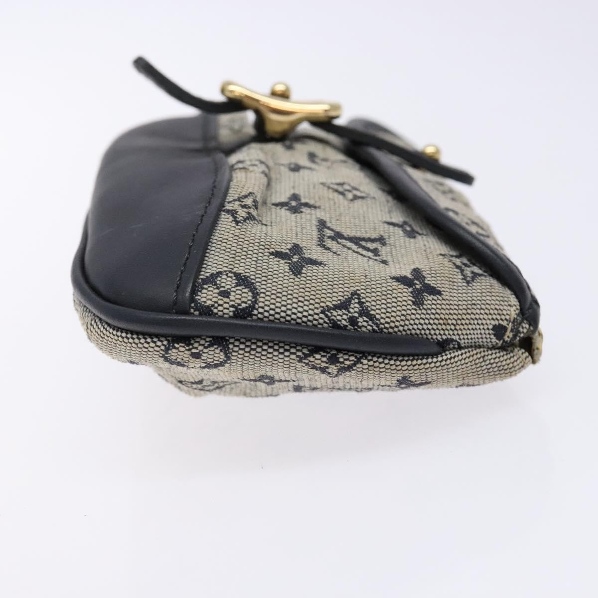 Louis Vuitton Anne Sophie Clutch Mini Lin, BLUE, CANVAS, Clutche & pouche