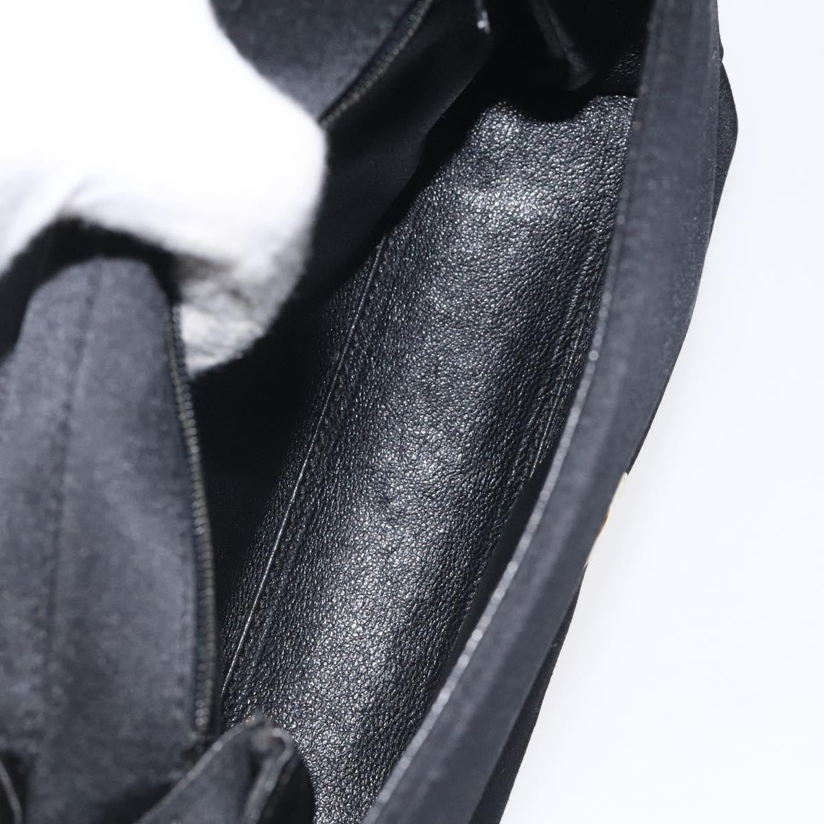 Chanel Vintage Camellia Flap Crossbody Bag Silk, BLACK, SILK, Shoulder bag