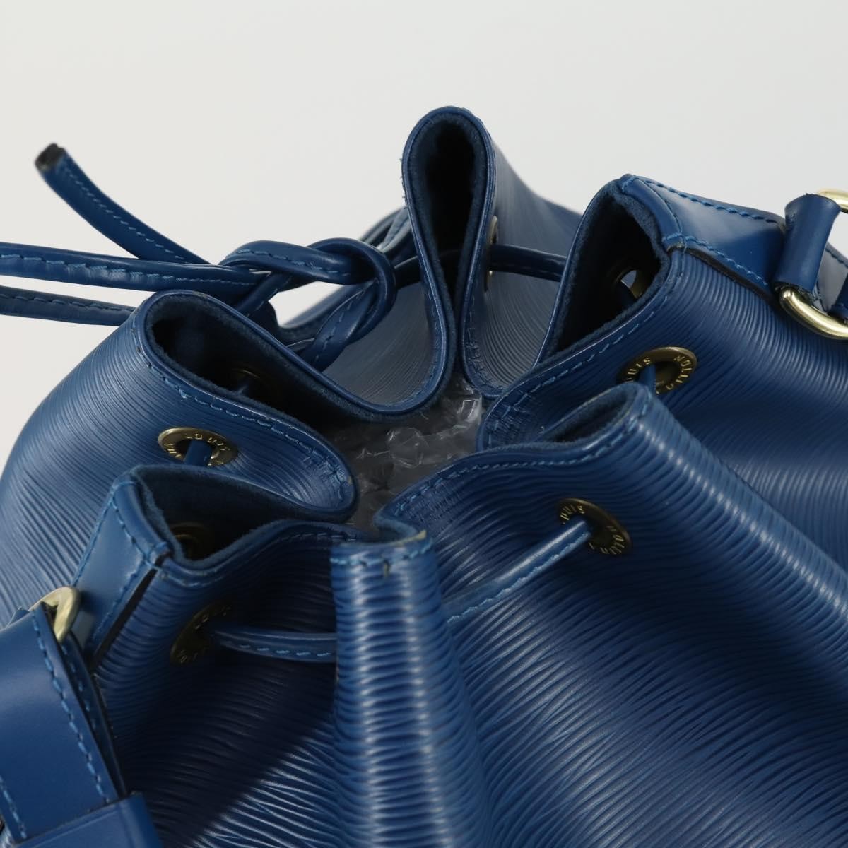 Louis Vuitton Petit Noe Handbag Epi Leather, BLUE, LEATHER, Shoulder bag