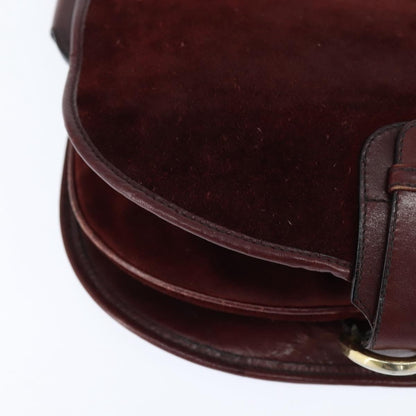 Balenciaga Shoulder Bag Suede, BURGUNDY, SUEDE, Shoulder bag